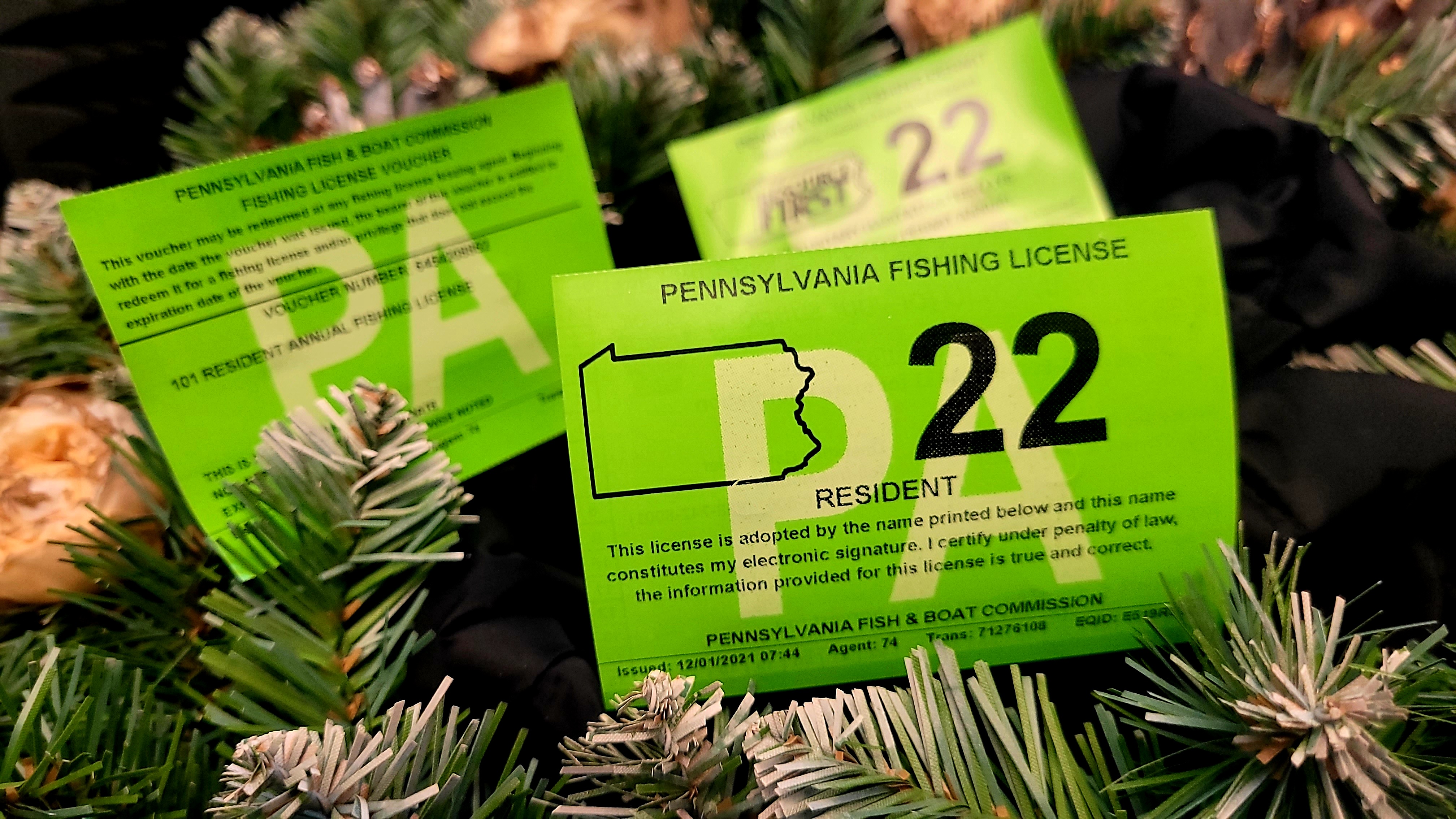 2022 PENNSYLVANIA FISHING LICENSES PERMITS AND GIFT VOUCHERS ARE